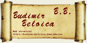 Budimir Beloica vizit kartica